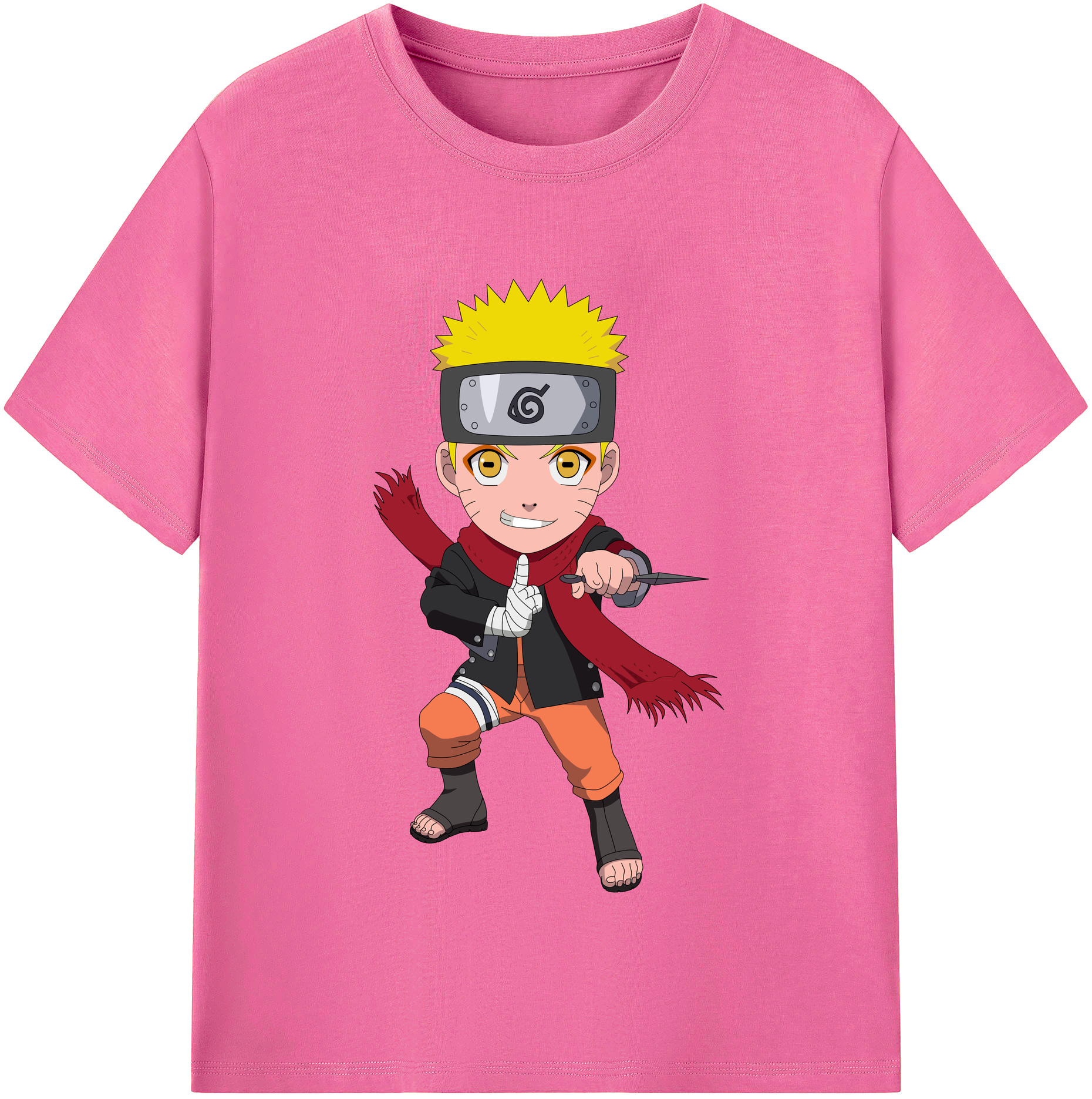 （画像用） NARUTO -ナルト- うずまき ナルト Uzumaki Naruto レディースカジュアルプリントTシャツ（綿100％）